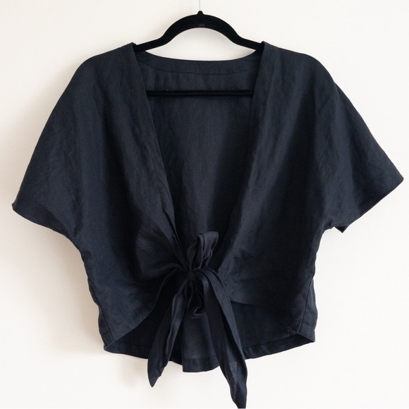 SIR the label Navy Open-Back Blouse - Picture 3 of 12
